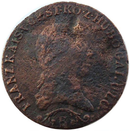 1 krajcar, kreutzer, 1812, znak menniczy B, stan 4