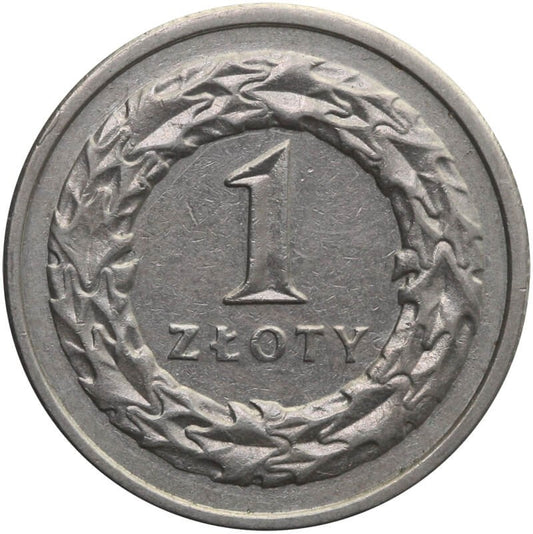 1 złoty, 1990, stan 2+