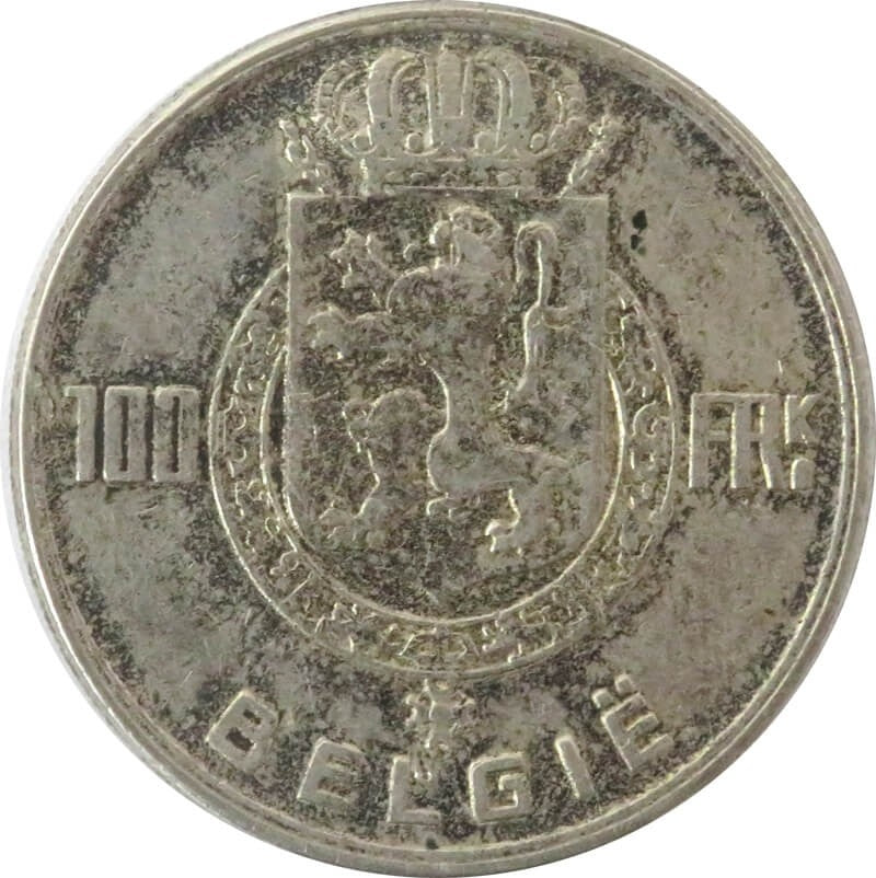 100 franków 1951 Belgia, srebro