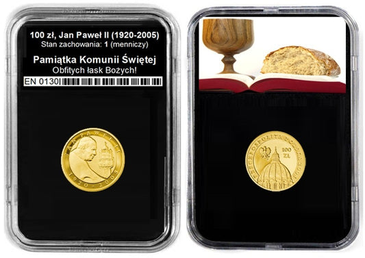 100 zł, JP II 1920-2005, Pamiątka Komunii Św. + Twoja dedykacja