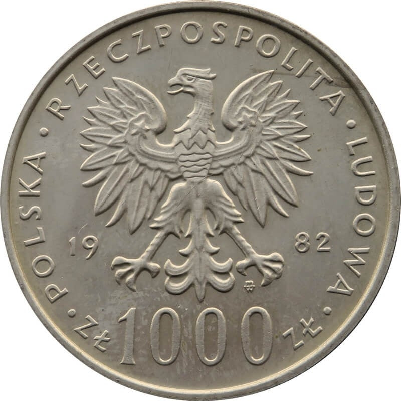 1.000 zł Jan Paweł 2, 1982 / 1983, Srebro Ag