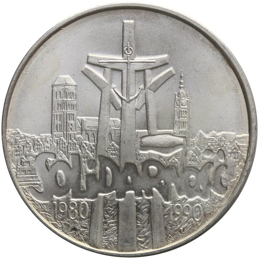 100000zł Solidarność 1990 TYP C, stan 1-, BARDZO RZADKA