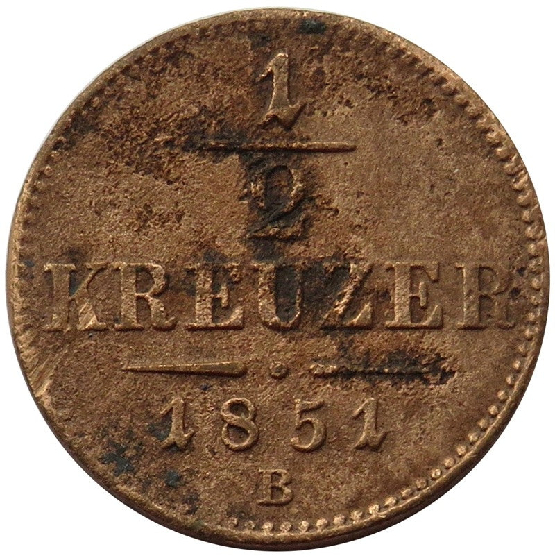 1/2 Krajcara Austria, 1951, znak B, stan 3+