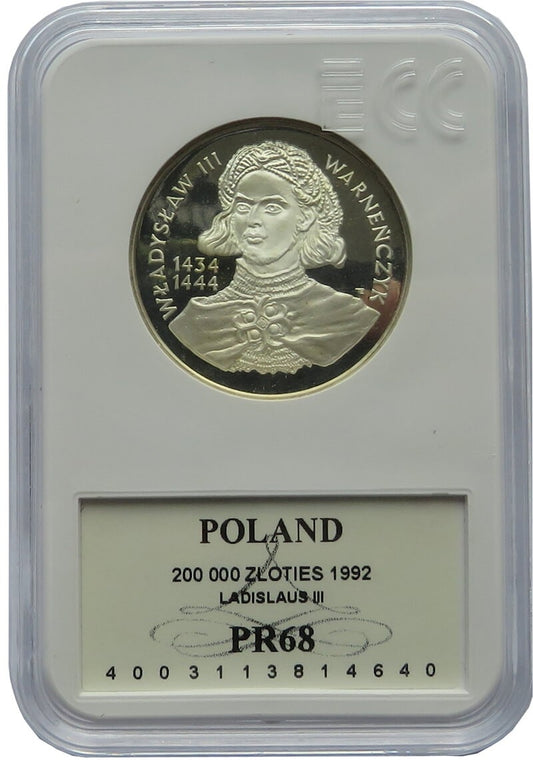 200 000 zł, Władysław III Warneńczyk - popiersie, PR68