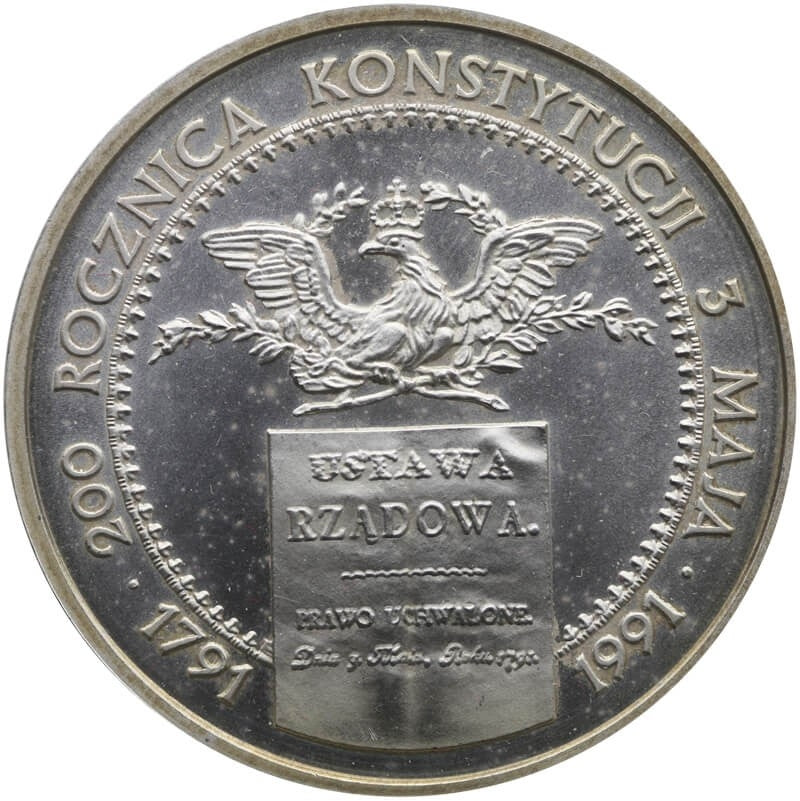 200000 zł, 200 rocznica Konstytucji 3 Maja, srebro, 1991