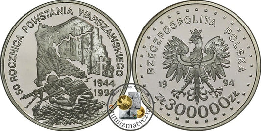 300 000 zł, 50 rocznica Powstania Warszawskiego