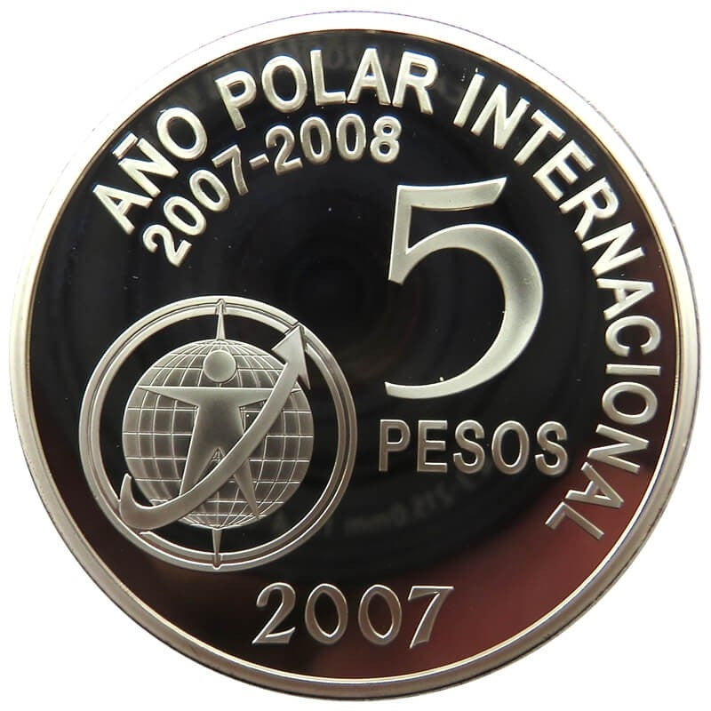 Argentyna, 5 Pesos 2007 Rok Polarny