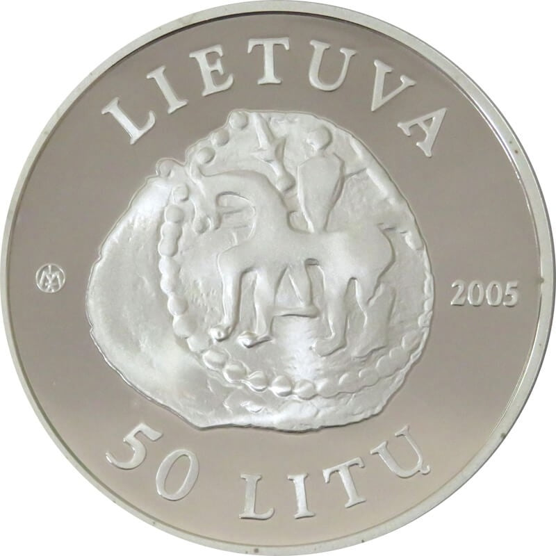 50 litu, Litwa - Kernave, 2005, bardzo rzadka, ceryfikat