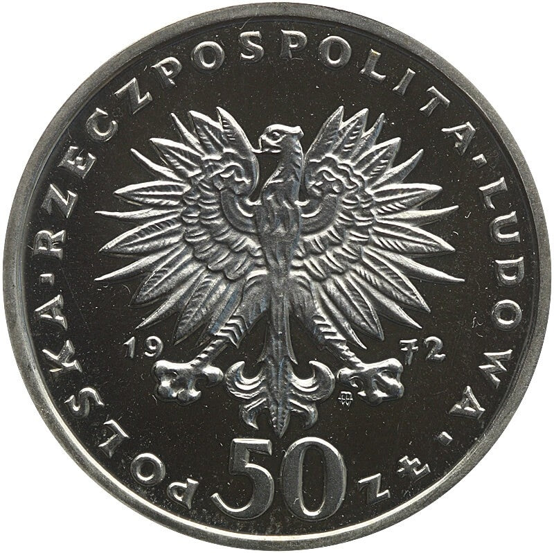 50 zł, Fryderyk Chopin, 1972 r., st. 1-