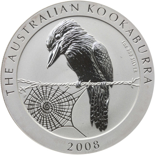 Australia, 1 dolar, Kukabura, 2008, srebro Ag999, 1OZ, st. 1, certyfikat