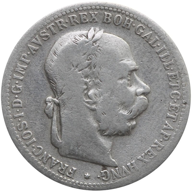 Austria 1 korona, 1896, srebro