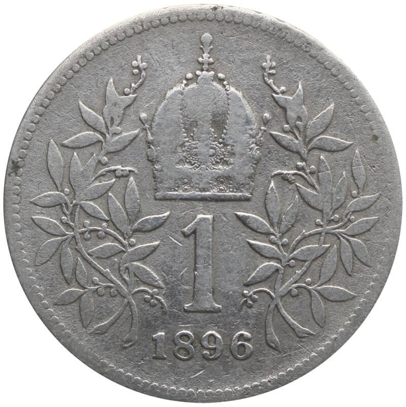 Austria 1 korona, 1896, srebro