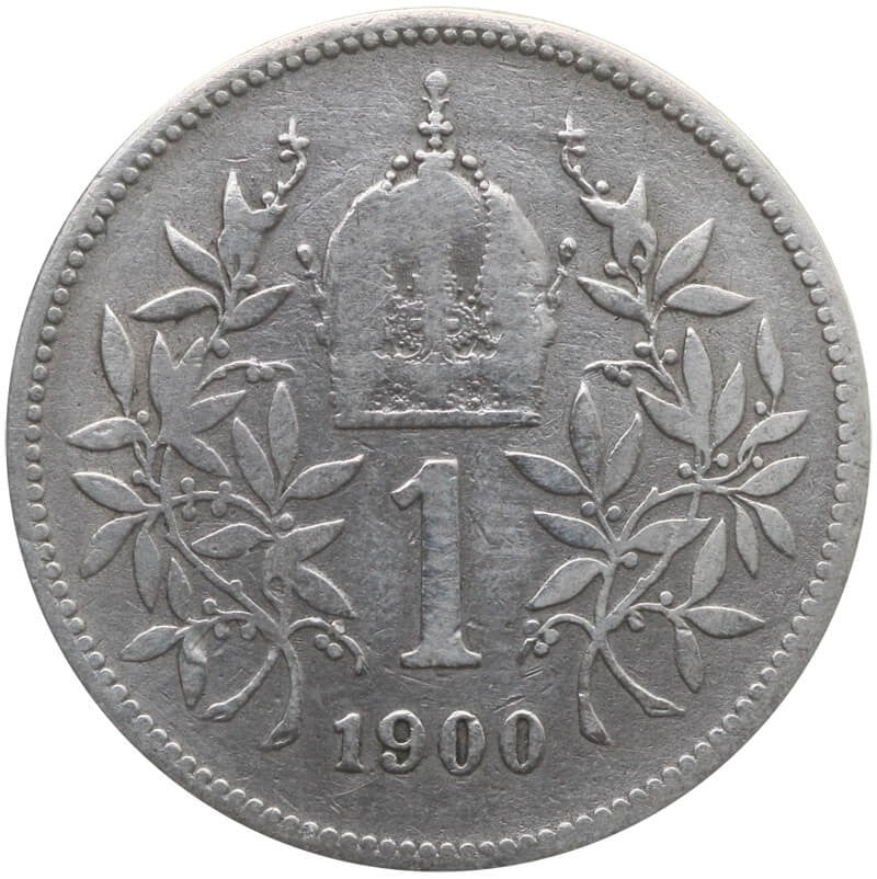 Austria 1 korona, 1900, srebro