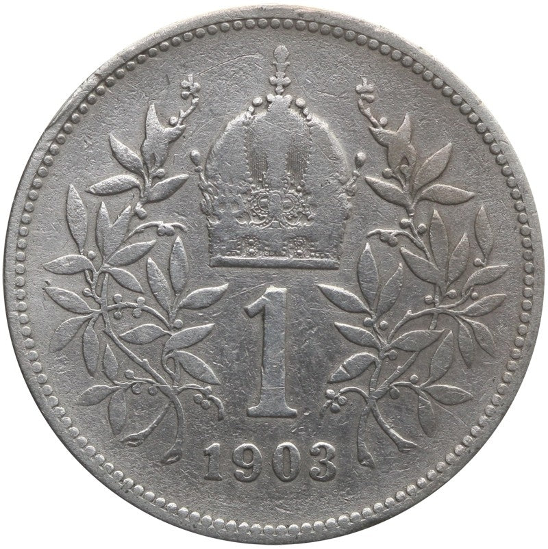 Austria 1 korona, 1903, Franciszek Józef I, srebro