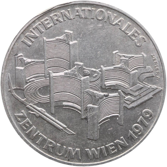 Austria 100 szylingów, 1979 Vienna International Center, srebro