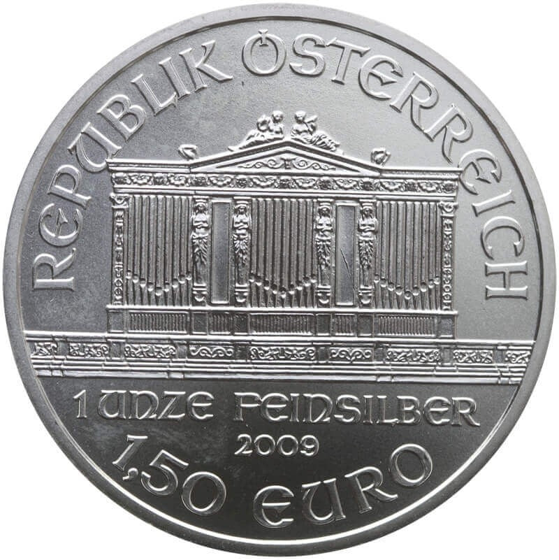 Austria 1,5 Euro 2008 Filharmonicy wiedeńscy, srebro, 1oz, stan 1