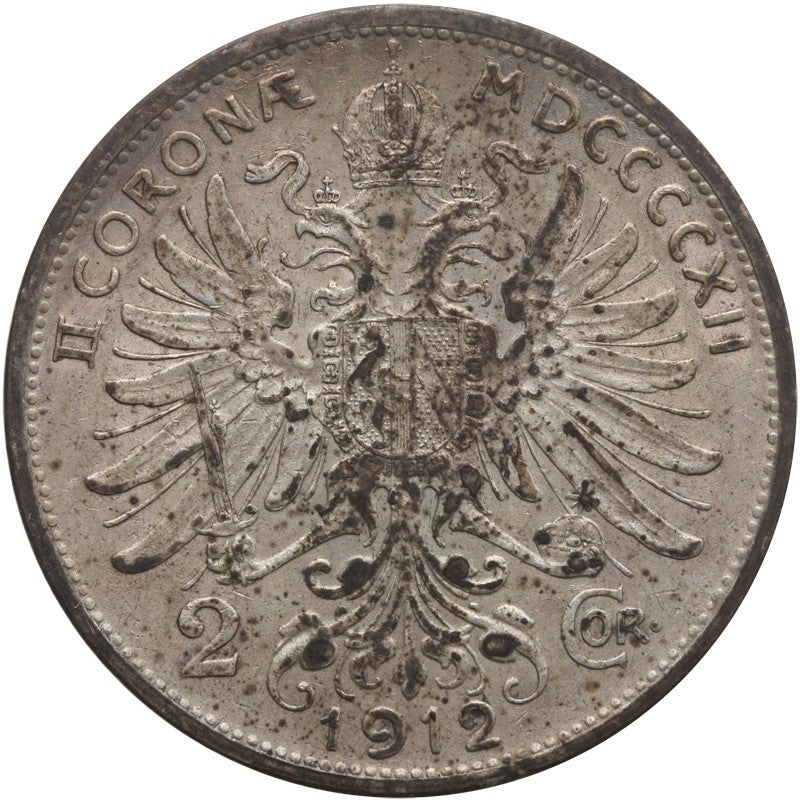 Austria, 2 korony 1912, Franciszek Józef I, stan 3