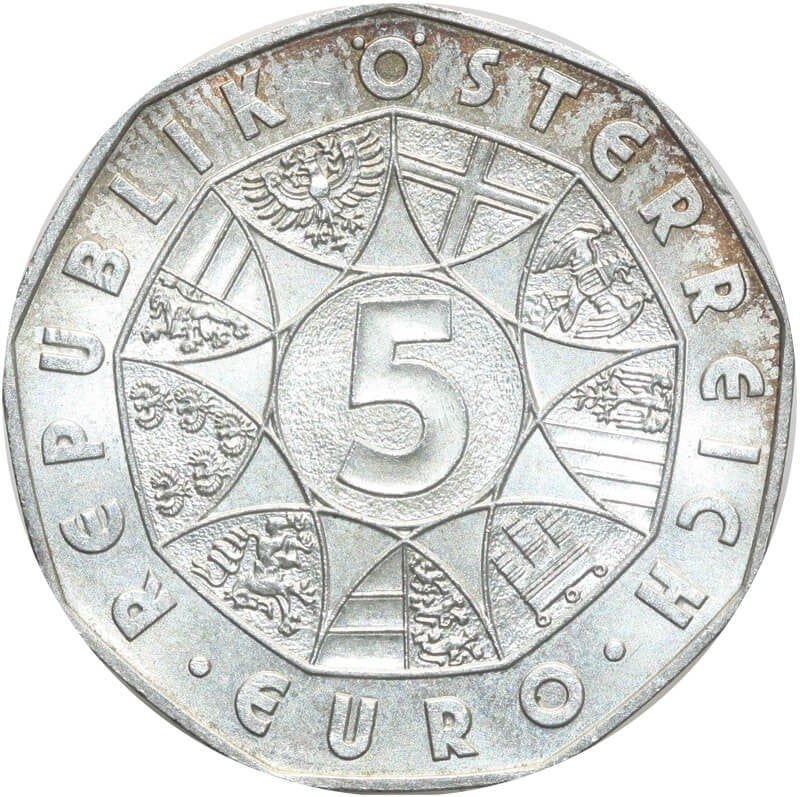 Austria 5 euro, 2004 100-lecie piłki nożnej