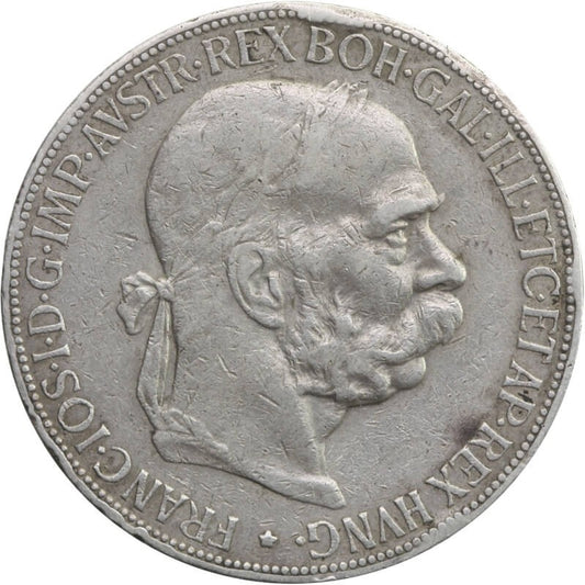 Austria 5 koron, 1907, srebro, st. 3