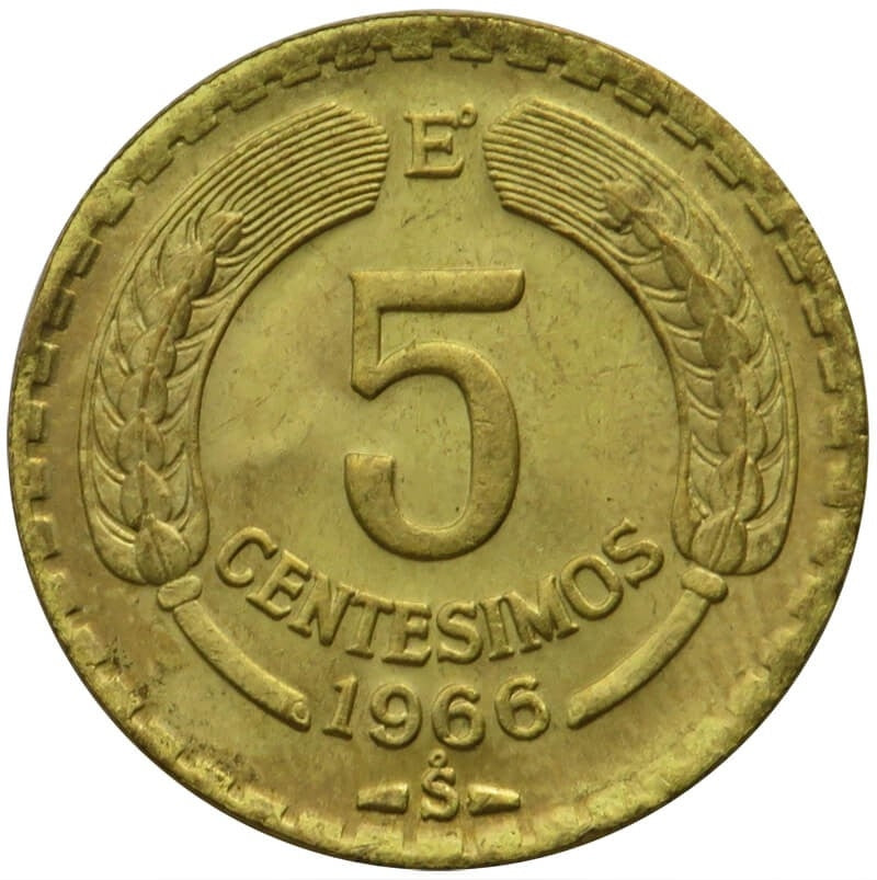 Chile 5 centésimos, 1966, stan 2