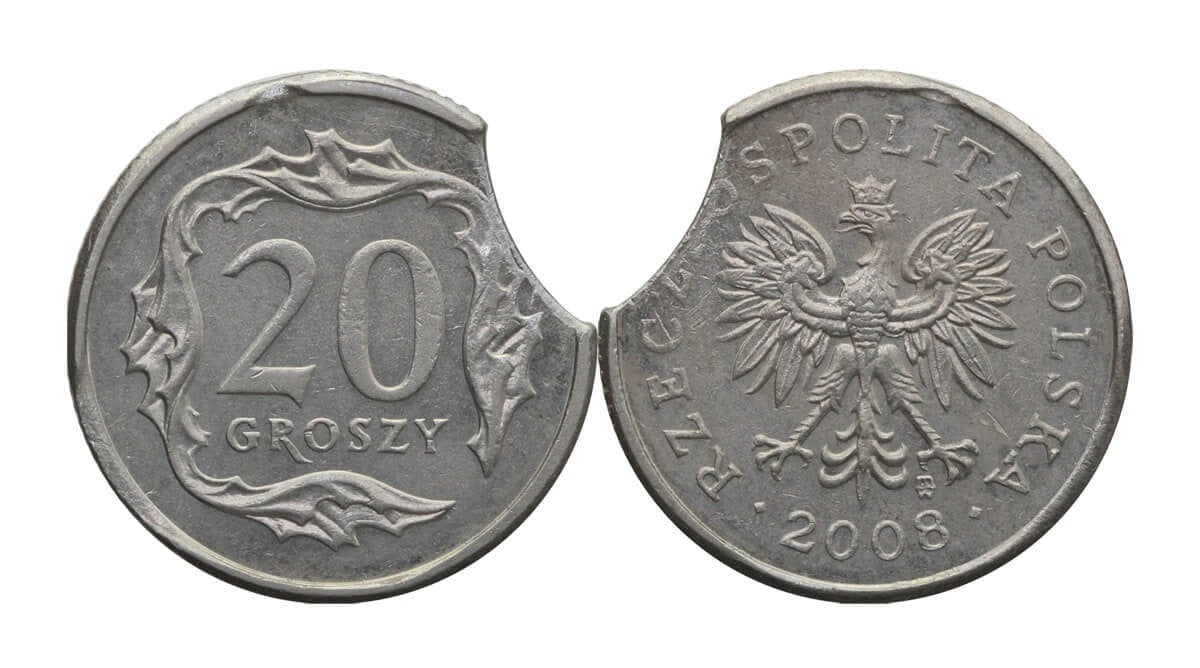 Destrukt, 20 groszy 2008, końcówka blachy