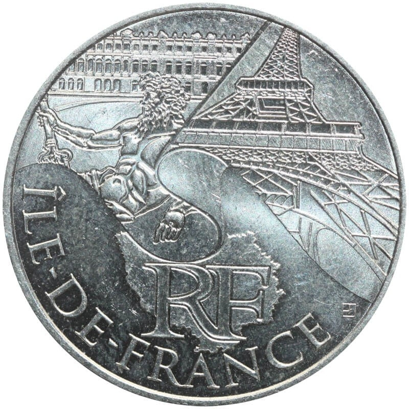 Francja 10 euro, 2011 Ile-de-France, srebro