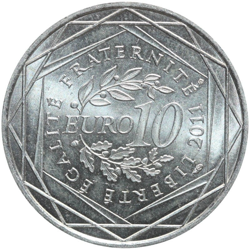 Francja 10 euro, 2011 Ile-de-France, srebro