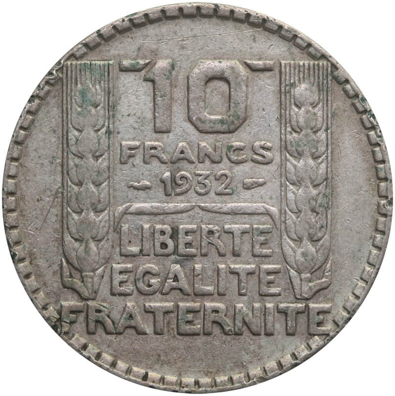 Francja 10 franków 1932, srebro