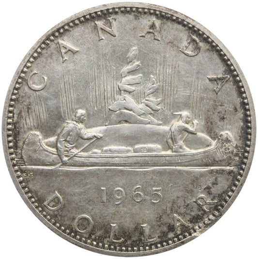 Kanada 1 dolar, 1965, srebro, Canoe