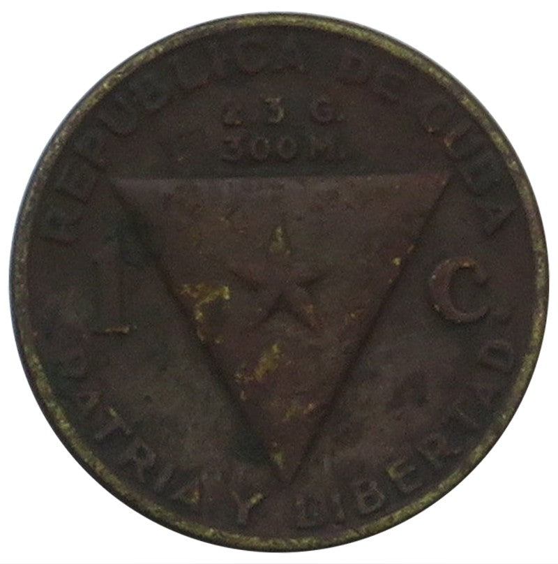 Kuba, 1 centavo, 1953 100. rocznica śmierci Josego Martiego