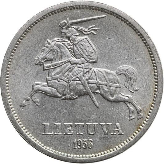 Litwa, 5 litów 1936, stan 2