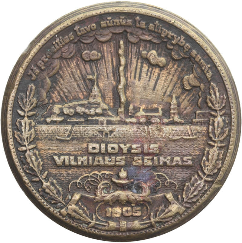 Litwa. Medal 20. rocznica Kongresu Wileńskiego 1905 roku, 1925