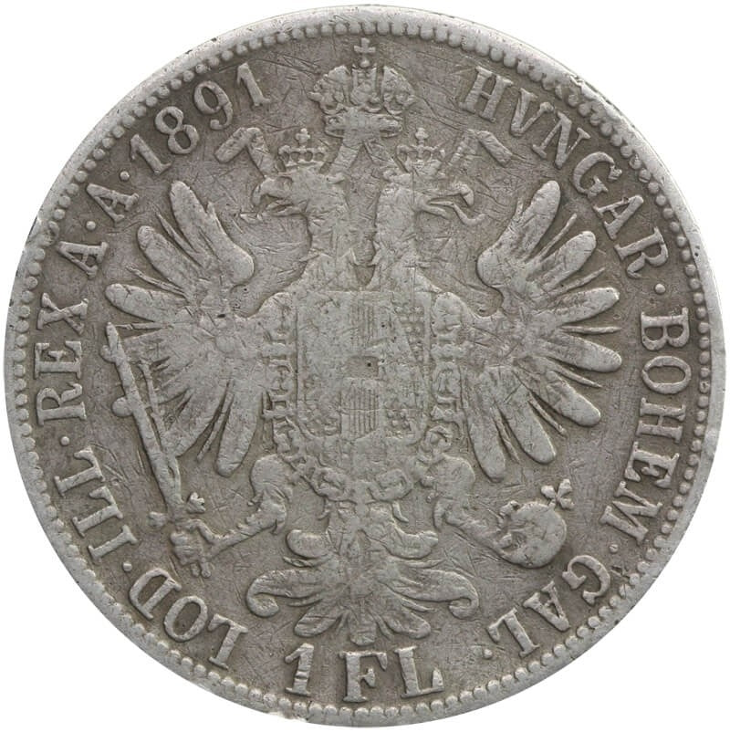 Austria 1 floren, 1891