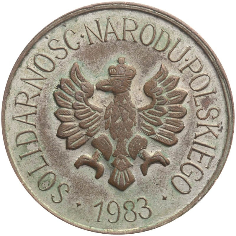 Medal Jan Paweł 2, 1983, II Pielgrzymka, Solidarność narodu polskiego