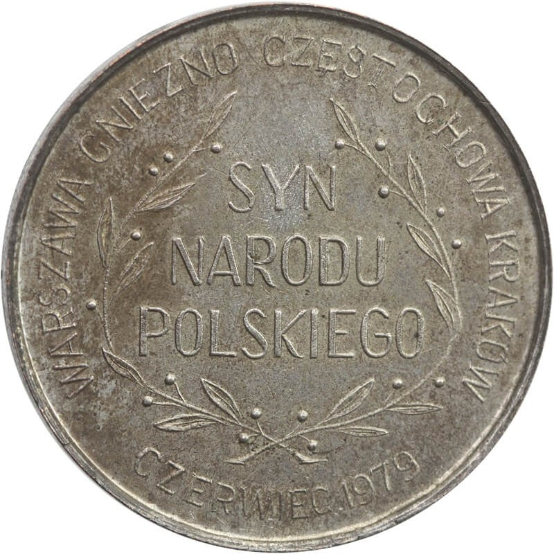 Medal, Jan Paweł II, czerwiec 1979, syn narodu polskiego, rzadki