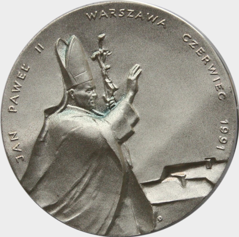 Medal Jan Paweł II, Warszawa czerwiec 1991 w etui