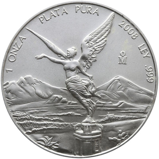 Meksyk 1 onza Libertad 2008, Anioł Wolności, 1Oz, Ag999