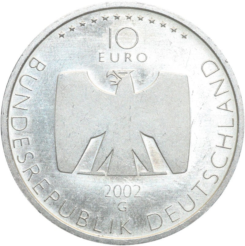 Niemcy 10 euro, 2002 50 lat Telewizji Niemieckiej