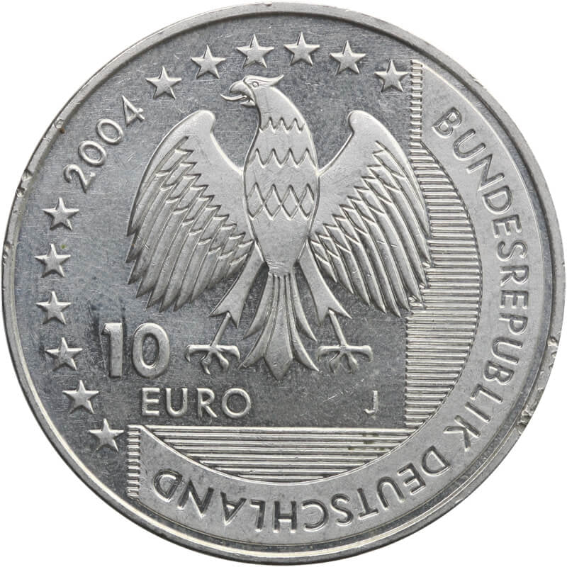 Niemcy 10 euro, 2004 Park Narodowy Dolnosaksońskiego Morza Wattowego, srebro