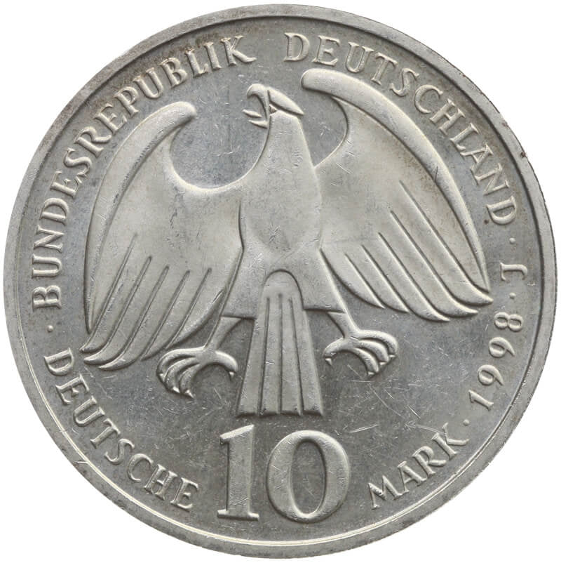 Niemcy 10 marek, 1998 350 rocznica - Pokój westfalski, srebro Ag925