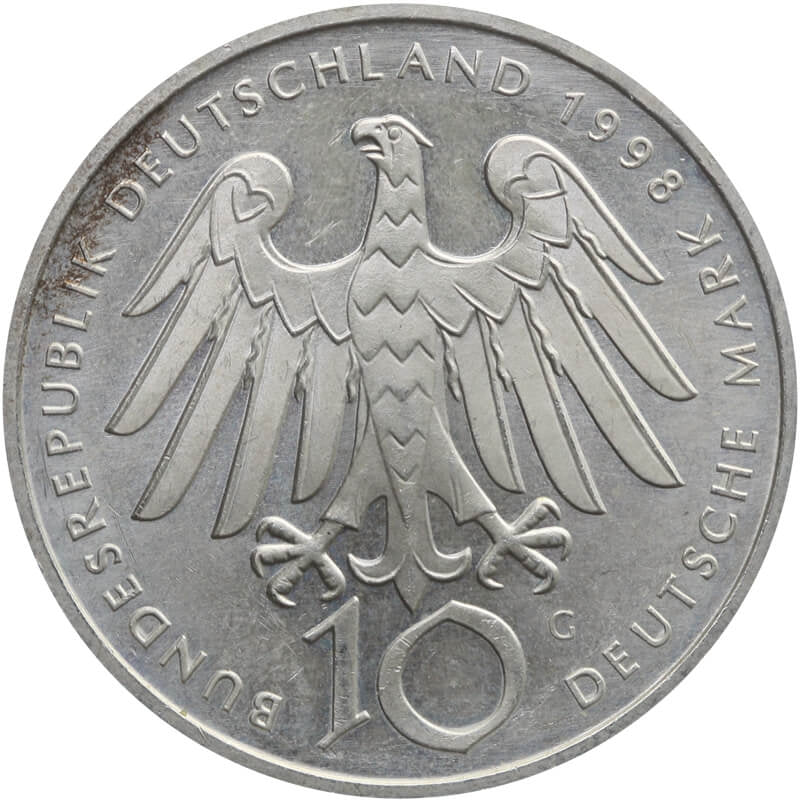 Niemcy 10 marek, 1998 900 rocznica urodzin - Hildegarda z Bingen