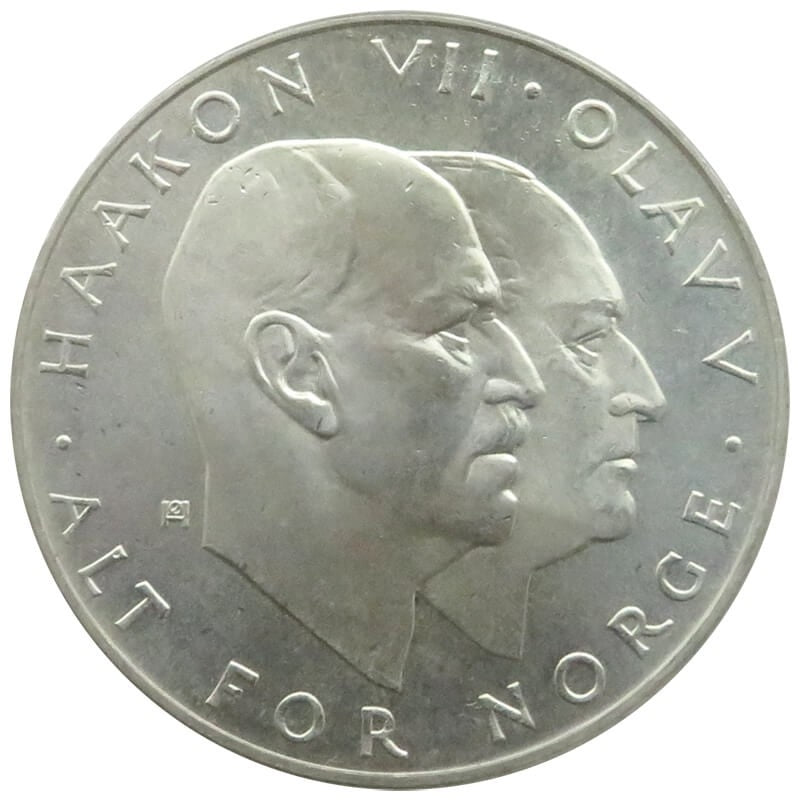 Norwegia, 25 koron 1970, 25 rocznica wyzwolenia