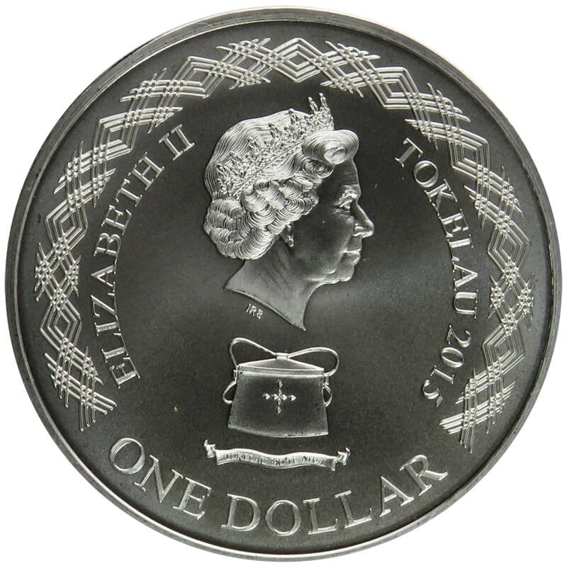 Tokelau 1 dolar, 2015 Leonardo Da Vinci - Dama z gronostajem