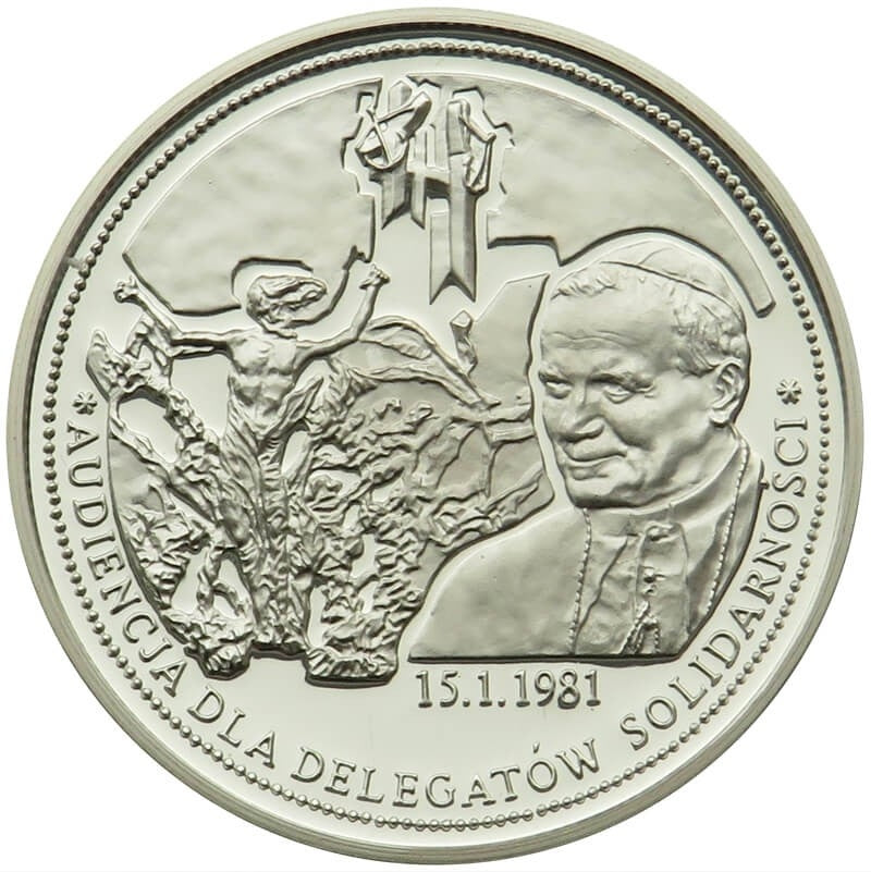 Polska, medal Jan Paweł II, Audiencja dla delegatów Solidarności, 2008 r.