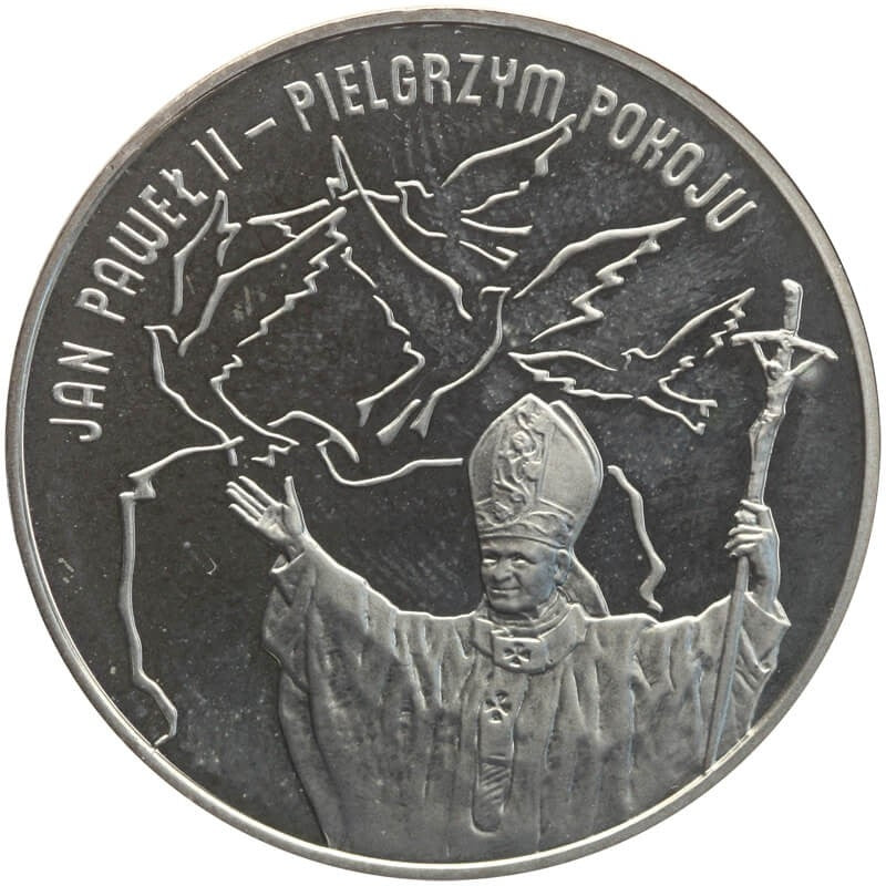 Polska, medal Jan Paweł II, Pielgrzym Pokoju, 2005 r., srebro