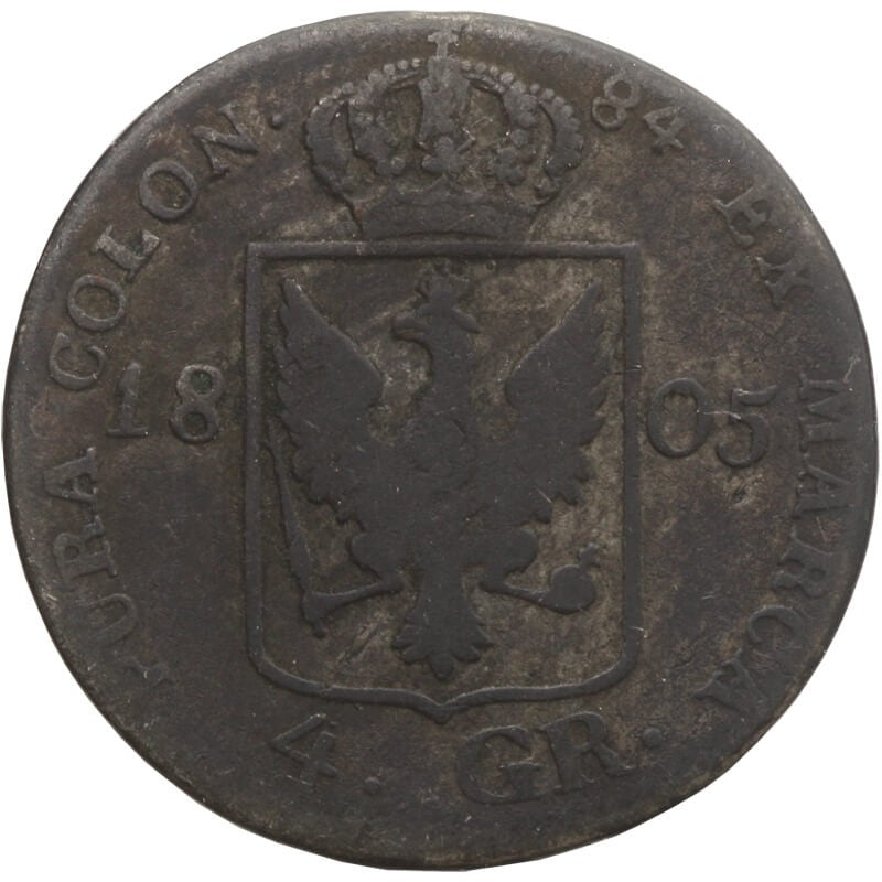 Prusy 4 grosze, 1805 Znak menniczy „A” - Berlin, srebro