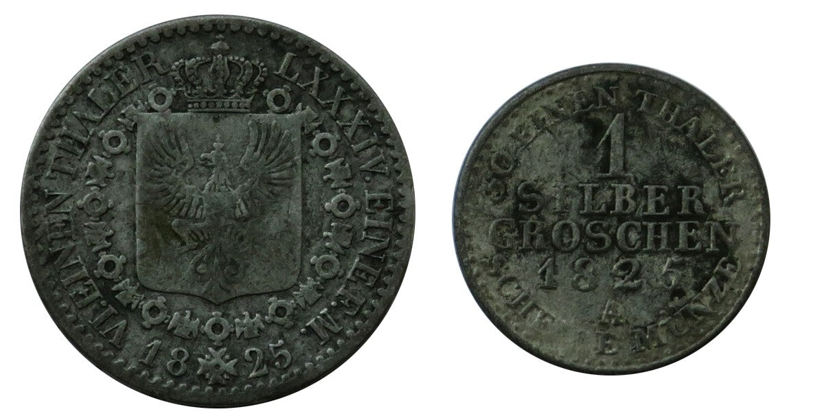 Prusy, Wilhelm III, 1/6 talara, 1 grosz, 1825 r.