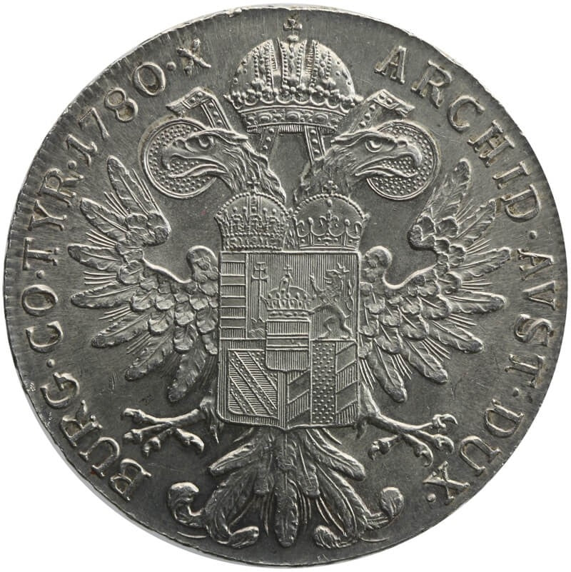 Talar Maria Teresa 1780, nowe bicie, st. 1-/2+