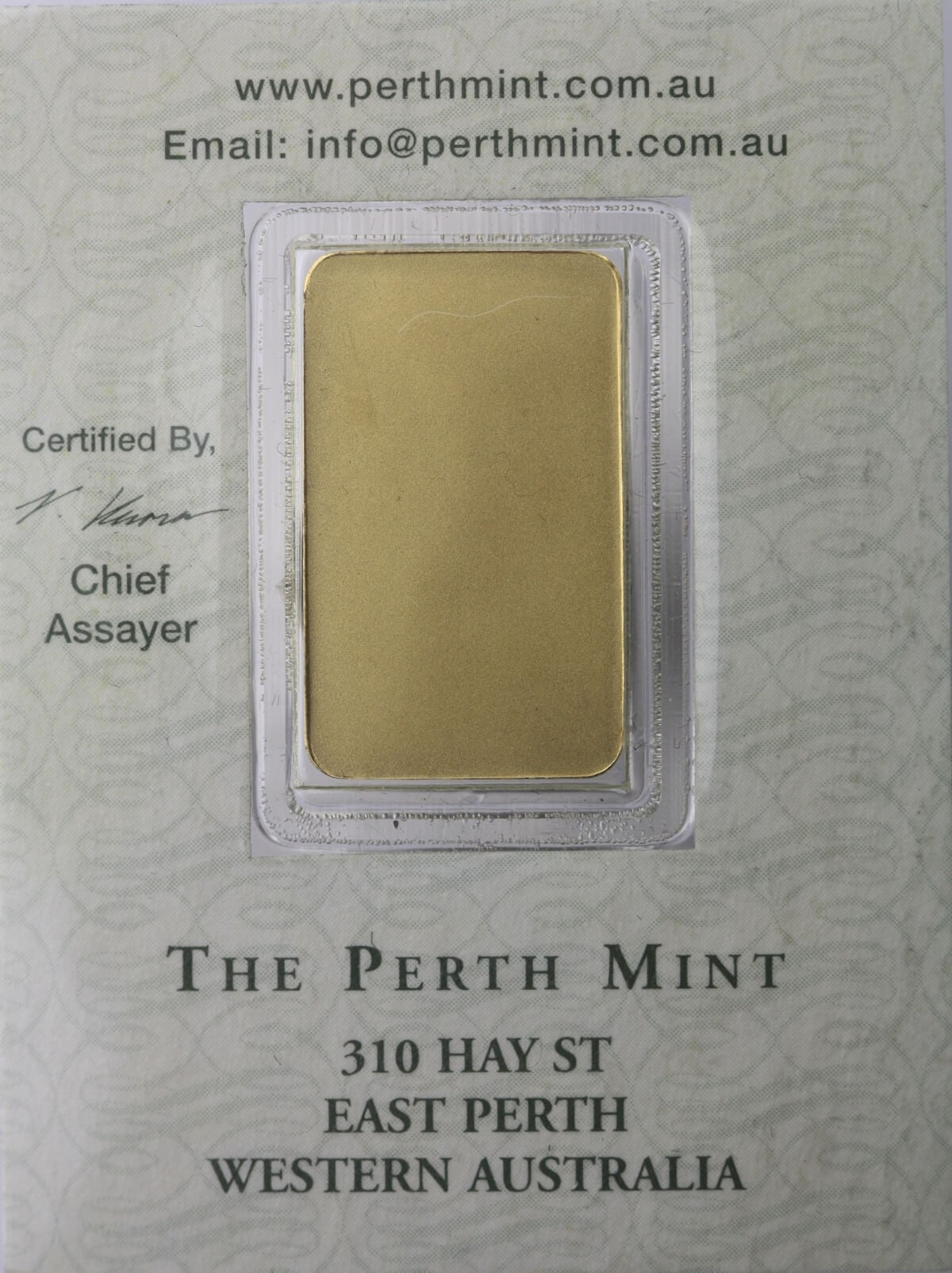 The Perth Mint: Sztabka złota 5g, Au 999,9