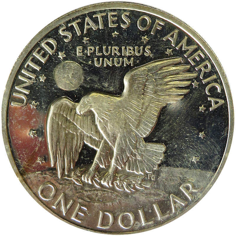 USA 1 dolar, 1971 S, Srebrny dolar Eisenhowera, stan 1-/2+, certyfikat